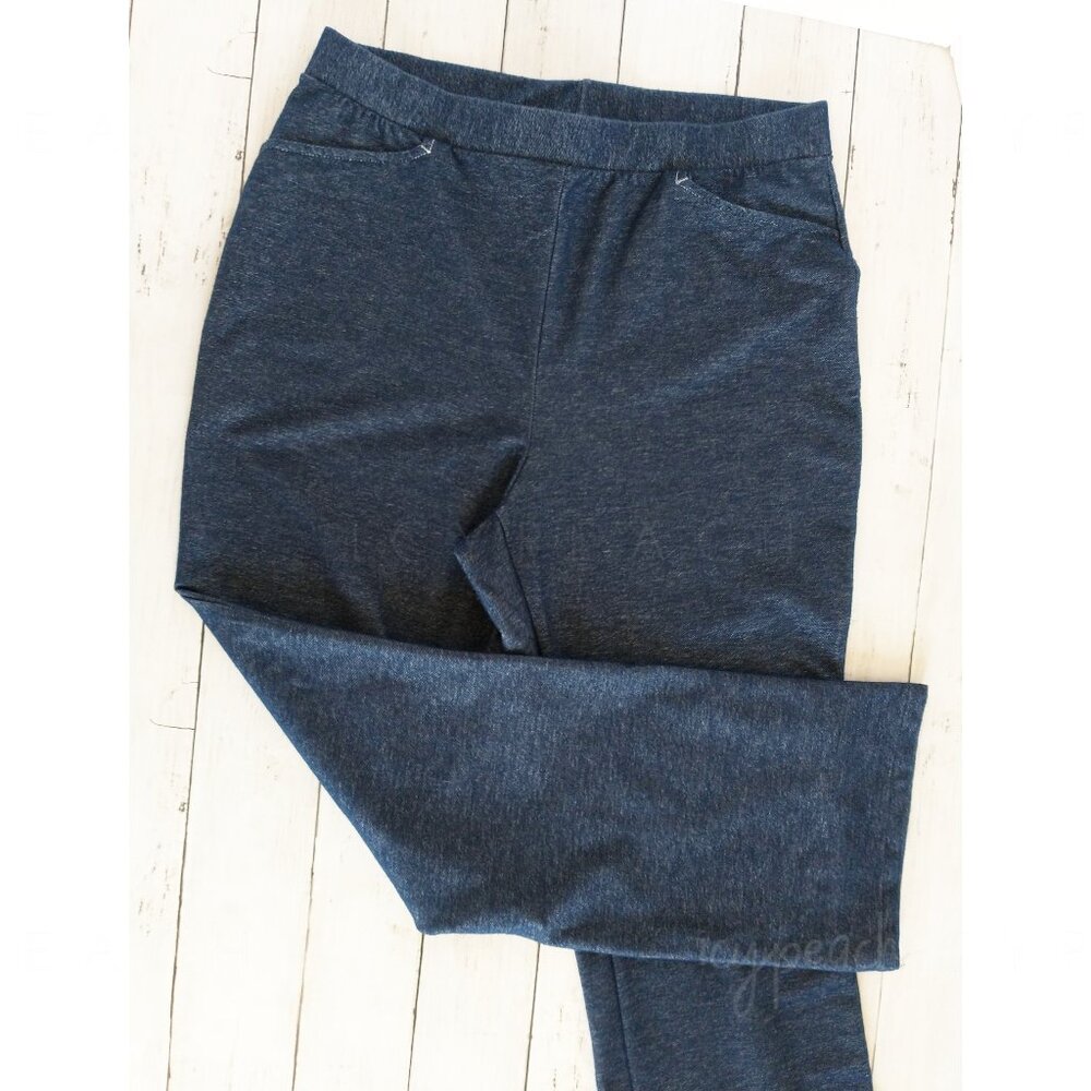 Weekenders Pants Medium Blue Vintage 90s High Rise Coastal Grandma Lagenlook